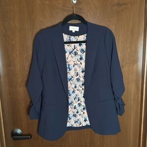 Navy Blazer with 3/4 Sleeves